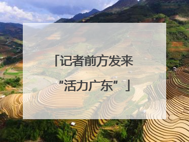 记者前方发来“活力广东”