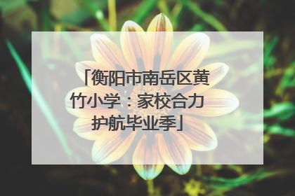 衡阳市南岳区黄竹小学：家校合力护航毕业季