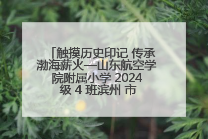 触摸历史印记 传承渤海薪火—山东航空学院附属小学 2024 级 4 班滨州 市档案馆研学实践活动