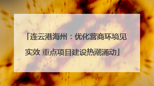 连云港海州：优化营商环境见实效 重点项目建设热潮涌动