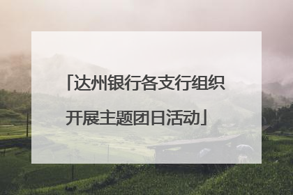 达州银行各支行组织开展主题团日活动