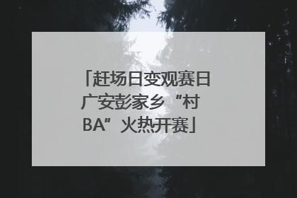 赶场日变观赛日 广安彭家乡“村BA”火热开赛