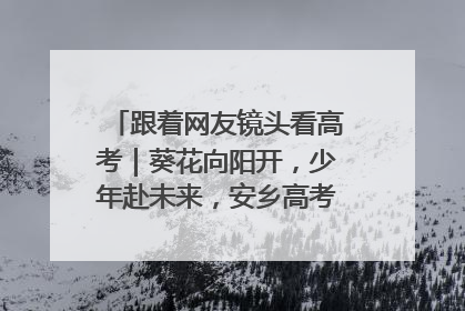 跟着网友镜头看高考｜葵花向阳开，少年赴未来，安乡高考首日的希望图景