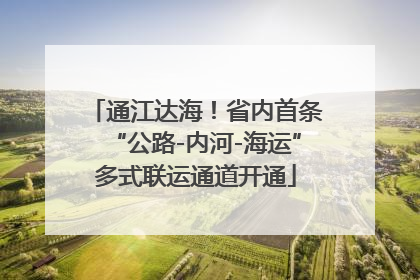 通江达海！省内首条“公路-内河-海运”多式联运通道开通