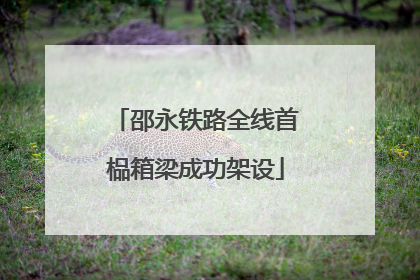 邵永铁路全线首榀箱梁成功架设