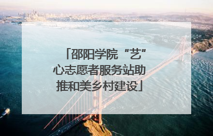 邵阳学院“艺”心志愿者服务站助推和美乡村建设