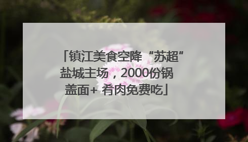 镇江美食空降“苏超”盐城主场，2000份锅盖面+ 肴肉免费吃