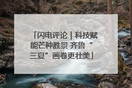 闪电评论｜科技赋能芒种胜景 齐鲁“三夏”画卷更壮美