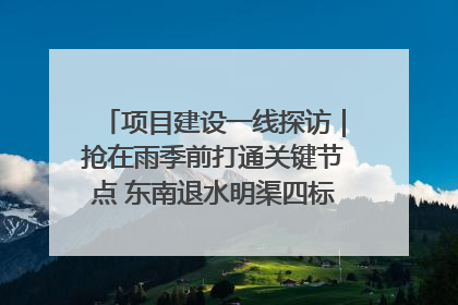 项目建设一线探访｜抢在雨季前打通关键节点 东南退水明渠四标段项目顺利完工