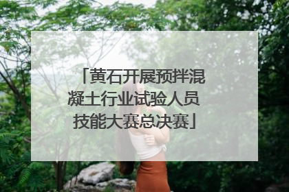 黄石开展预拌混凝土行业试验人员技能大赛总决赛