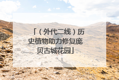 （外代二线）历史植物助力修复庞贝古城花园
