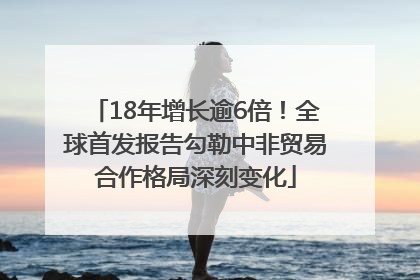 18年增长逾6倍！全球首发报告勾勒中非贸易合作格局深刻变化