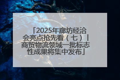 2025年廊坊经洽会亮点抢先看（七）丨商贸物流领域一批标志性成果将集中发布