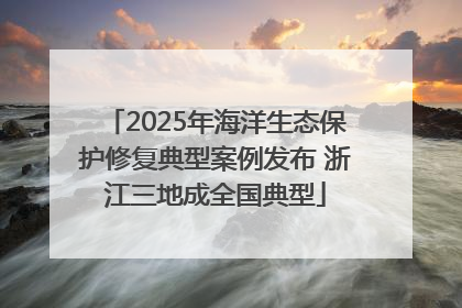 2025年海洋生态保护修复典型案例发布 浙江三地成全国典型