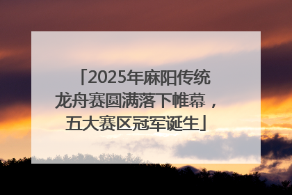 2025年麻阳传统龙舟赛圆满落下帷幕，五大赛区冠军诞生