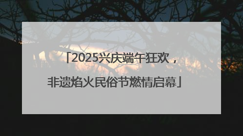 2025兴庆端午狂欢，非遗焰火民俗节燃情启幕