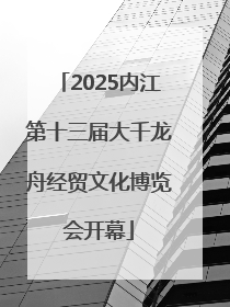 2025内江第十三届大千龙舟经贸文化博览会开幕