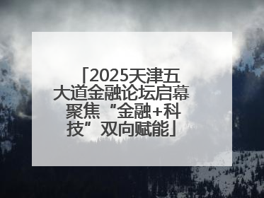 2025天津五大道金融论坛启幕 聚焦“金融+科技”双向赋能