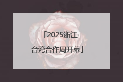 2025浙江·台湾合作周开幕