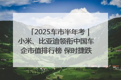 2025车市半年考｜小米、比亚迪领衔中国车企市值排行榜 保时捷跌出全球TOP10