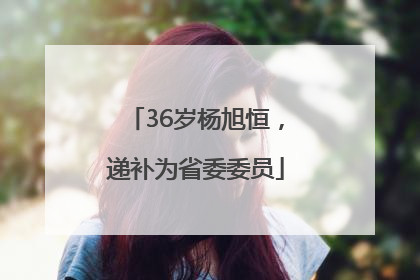 36岁杨旭恒，递补为省委委员