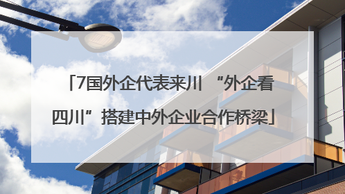 7国外企代表来川 “外企看四川”搭建中外企业合作桥梁
