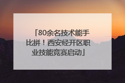 80余名技术能手比拼！西安经开区职业技能竞赛启动