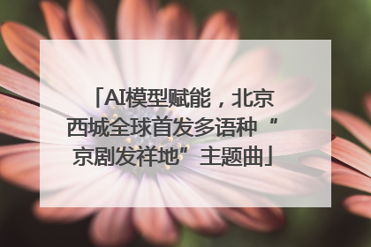 AI模型赋能，北京西城全球首发多语种“京剧发祥地”主题曲