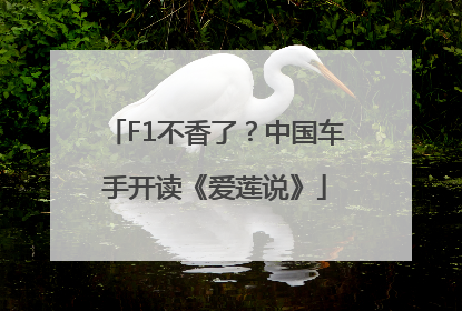 F1不香了？中国车手开读《爱莲说》